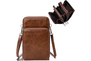 myfriday Crossbody Phone Bags for Women Small Shoulder Bag Handbags Multifunctional Cellphone Bag Lightweight Wallet Purses 3 Main Pockets with Card Slots