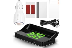 ERTLUTW Digital GPS Car Speedometer HUD,Speed Meter with LED Large Font Head Up Display, Heads Up Display With Real-Time Speed with USB Plug & Play, with Cars,Trucks,MotorcyclesClear Accurate