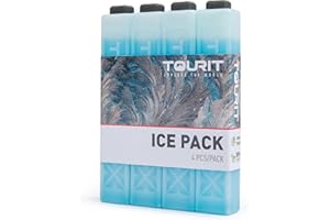 TOURIT Ice Packs for Coolers Reusable Long Lasting Freezer Packs for Lunch Bags/Boxes, Cooler Backpack, Camping, Beach, Picnics, Fishing and More