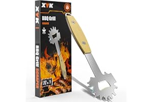 XYK 2 Pack BBQ Grill Scraper Gifts for Men, Stocking Stuffers for Men, Gifts for Women Dad Mom Husband, Bristle Free Safe BBQ Scraper Fits Any Grilling Grate or Smoker Cleaning Tool and Kitchen Gadgets