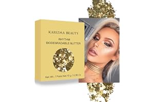 Rhythm Biodegradable Chunky Glitter // Karizma Beauty Gold Bio Glitter Eco Glitter Face Glitter 8g