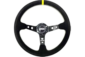 OCC MOTOR SPORT OCC MOTORSPORT VOLANTE OFFSET MODELLO TRACK ALCANTARA NERO BRACCI - PROFONDITÀ 90 MM - 350 MM (14 POLLICI)