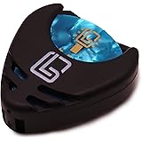 Guitar Lab - Porta Plettro per Chitarra - 10 Plettri Misti GRATIS, a Molla, in Celluloide per Chitarra Elettrica, Basso, Acus