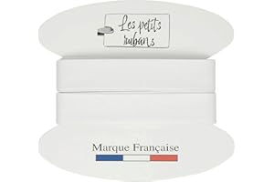 Les Petits Rubans Biais de couture - 20 mm de large, plié 10 mm, longueur 5 mètres, 100% coton - Bordure pour couture, ameublement, vêtements, couvertures - Blanc