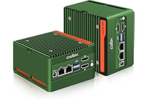 CWWK N305 Mini PC X86-P5 Pocket-NAS, 4 x M.2 NVMe Mini Computer with 2 x i226-V 2.5GbE LAN, Barebone Micro PC DDR5 NO RAM/SSD/OS, WiFi7/BT5.4 Expandable, USB3.2, Dual Display