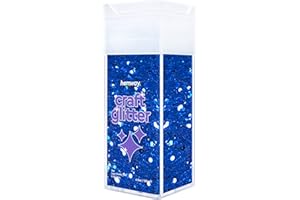 Hemway Craft Glitter Shaker 110g / 3.9oz Glitter for Arts, Crafts, Resin, Tumblers, Nails, Painting, Decoration, Festival, Cosmetic, Body - Super Chunky (1/8" 0.125" 3mm) - Sapphire Blue