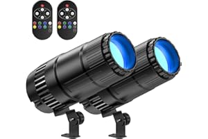 FODEXAZY 2PCS 30W LED Pin Spot Luce 4 in 1 RVBW Beam LED Proiettore 4 modalità Proiettore a Sfera da Discoteca con Telecomando per DJ Disco Feste Bars Matrimoni Spettacoli