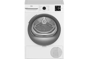 Beko BM3T37210W1 Wäschetrockner, 7 kg, Frontlader Wärmepumpentrockner, 15 Programme, Sensortrocknung, Säulenfähig, Aquawave Schontrommel, Weiß