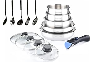 Arthur Martin 5535 batterie 15 pcs inox, Acier Inoxydable, 9 x 26 x 5 cm