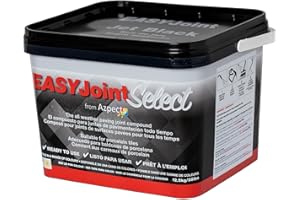 AZPECTS EASYJoint Select Patio Sand Ready Mixed Paving Jointing Compound For Outdoor Ceramic, Porcelain Tiles And More. 12.5kg All Weather, Strong And Durable Sweep In Joint Compound - Jet Black