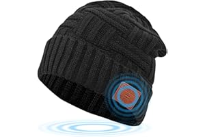 COZOME Chapeau Musique, Bonnets Tricoté Chaud d'hiver, Chapeau Hi-FI Bluetooth pour Travail, Course à Pied et Cyclisme, Ski, Jogging, Pied, Cadeau de Noël