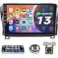 Rimoody Android Car Radio for Toyota Tundra 2007-2013 Toyota Sequoia 2008-2019, 10.1 inch Toyota Sequoia Tundra Car Stereo Touch Screen with GPS Bluetooth WiFi FM Mirror Link + Backup Camera