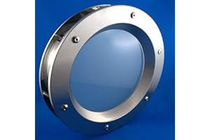 PORTHOLES.BULLAUGEN Porthole Window Stainless Steel for Door INOX 350 mm Glass Matte Nuts Flange