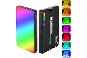 94 RGB Videolicht, Abuytwo tragbares LED Foto Licht, 360° Vollfarbe, 3000–9900 K LED Kamera Licht, 20 Szenenmodi für Selfie, Vlogging, Fotografie, Videokonferenz