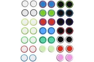 LECHENGJIA 40 Pièces Poignées Pouce Silicone,Joysticks de Remplacement en Silicone,Capuchon Joystick,Capuchons pour Poignées pour Manette Xbox One Series X/S, PS5 (20 Couleurs)