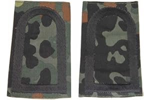 baum-m gmbh Rangschlaufen für Schulterklappen für die Deutsche Bundeswehr flecktarn mit schwarzem oder goldenem Stick