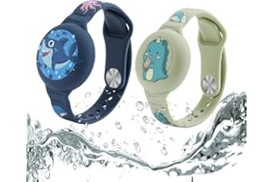 Dingfeiyu Pulsera impermeable para Airtag, funda de silicona suave para Airtag, soporte ligero para Apple Watch