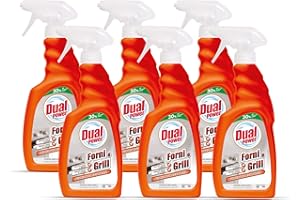 Dual Power, Forni e Grill, Detergente Alcalino per la Rimozione dei Residui di Cottura Grassi e Carbonizzati dai Forni, Cappe, Grill Piastre di Cottura, Made in Italy, 6 Confezioni da 500 ml