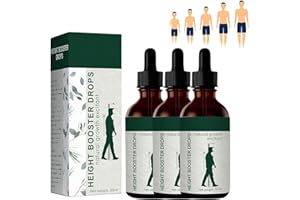 GODEMMIO Medicare Lot de 3 gouttes de croissance de hauteur Huile de croissance à effet scient pour les pieds