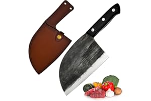 PROMITHI Chino Cuchillo de Carnicero y Cocina Profesional,Cuchillo de Hueso,Santoku Multiusos para cocinero,Grande Cuchillos Cocina Profesional,Cuchillo de Carne, Cuchillo de Chef, Cuchillo de Verduras Picador
