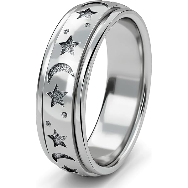 Silver N Rock Spinner Band Ring 925 Sterling Zilveren Spinner