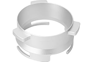 USEAMIE Coffee Dosing Funnel 54mm Espresso Coffee Accessrioes with Grinder Trigger for Sage Breville Portafilters Espresso Hand Free (Aluminum)