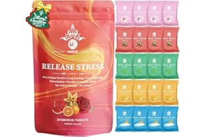 MR MIRYE Aromatherapy Shower Steamers, 20 Pack — Soothing Bath Tablets for Stress Relief and Self-Care, A Luxurious Home Spa Gift Perfect for Birthdays and Christmas Presents