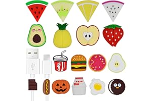 ETELIAR 18 Stück Kabel Protector Tiere Kabel Anti-Breaking-Gerät für Mobiltelefon USB-Kabel Kabelbruch Schutz Silikon, Anti-Breaking-Gerät für Mobiltelefon USB-Kabel