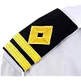 MENZION Shop Online Professional Epaulettes for Second Officer Merchant Navy Officer | Navy Shoulder Badges | Navy badges for Army Soldiers
