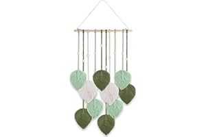 POFIBO Tapiz Decorativo Pared, Tapiz de Macramé Bohemia, Hecho a Mano Decoración de Pared Macrame para Decorar la Sala de Estar, Dormitorio y Balcón (90x40cm)