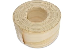 WoodPress® 50mm Real Ash Wood Iron-On Edging – 7.5m Roll – Pre-Glued Wood Veneer Tape for Easy DIY Application – Will Cover the Edge of a Standard MDF Panel