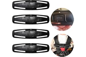 FLOTRUTE 4 pièces Clip Ceinture de Sécurité pour Voiture Clip et Ceinture Siege Auto de Sécurité pour Enfant Pinces pour Sangle de Poitrine pour Bébé et Siège d'auto Clip de Ceinture de Sécurité