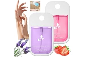 JINJIAR Mist Hydrating Hand Sanit-izer Spray for Adults,Cleanses Your Hands,Hand Sanit-iser Travel,Hand Sanit-iser Mini,Small Hand Sanit-iser,Mini Travel Essentials,Multi-Flavor,Hand Spray,Strawberry+Lavender