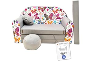‎MILLYBO millybo Kindersofa Kinder Couch mit Schlaffunktion ausklappbar 3in1 Kinder Sofa Spielsofa mit Bettfunktion Mädchen Jungen Sitzsack Minisofa Schlafsofa Kinderzimmer Schlafsessel (A33)