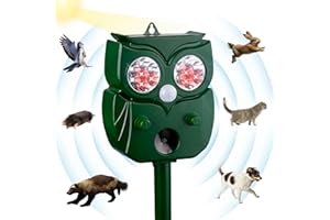 ZENOVATE Répulsif Chat Ultrason, Repulsif Chat Exterieur 5 Modes Réglable, Répulsif Chat Solaire et à Charge USB, Répulsif Animaux pour Jardin/Cour, Répulsif Ultrason Anti Chats, Chiens, Oiseaux, Lapins