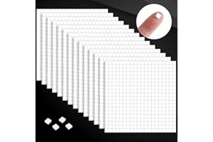 NAEBRO 14 Fogli 5600 Pezzi 3D Cuscinetti Adesivi Bifacciali In Schiuma Bianca 3mm - Nastro Quadrato Per l'Artigianato, La Decorazione, Lo Scrapbooking
