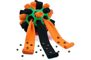 Yikko Schnüffelball für Hunde, Interaktives Tragbares Hunde Schnüffelspielzeug Schnüffelteppich Puzzle Spielzeug Slower Food Training für Kleine Mittelgroße Haustier (Feiertag Schwarz)