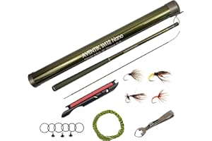 EUPHENG Tenkara Rods Pro IM12 Nano 6:4 Action Mini Sizes All Water Conditions Quality Carbon Tube Packing, Extra Spare Sections Included, Tenkara Fly Rods