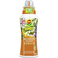 COMPO Mediterraner Pflanzendünger für mediterrane Pflanzen, Spezial-Flüssigdünger mit extra Kalium und Eisen, 500 ml
