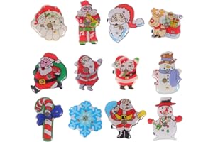 TOYANDONA Noël conduit broche broches lumineux insigne clignotant broches fête 25pcs (style aléatoire)