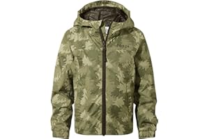 TOG24 Copley Kids Lightweight 100% Waterproof Jacket with Hood, 5K Waterproof Packaway Rain Jacket with Carry Bag, Windproof & Breathable, Ideal for School and General Outdoor Use