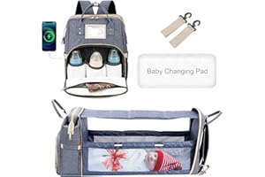BURSUN Baby Wickeltasche/Rucksack, lässiger Wickelrucksack, multifunktionaler Großraum-Reiserucksack mit Wickelauflage und Schnullertasche für Mama und Papa.