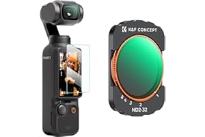K&F Concept magnetisches ND Filter, kompatibel mit DJI Osmo Pocket 3, Variabler ND Filter ND2-ND32, 1-5 Blendenstufen Graufilter, Osmo Pocket 3 Zubehör, (Aluminiumrahmen)