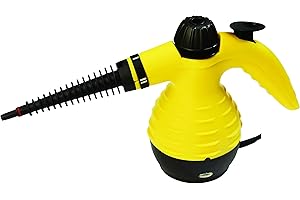 SILVANO Vaporeta de Limpieza Portátil para el Hogar - Depósito 350ml - Potencia 1000 W - Limpia, Desinfecta y Desengrasa - Incluye Accesorios - Equipa Tapón de Seguridad - Presión de Vapor de 3 Bar