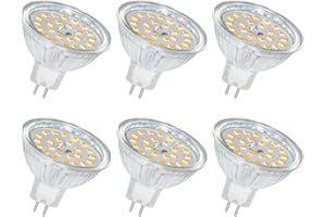 SCNNC Żarówka LED GU5.3 LED 5 W 12 V MR16, 500 lm ciepła biel 2700 K, bez możliwości ściemniania, zamiennik dla reflektorów halogenowych 50 W, reflektor LED GU5.3 do lampy sufitowej, oświetlenia krajobrazu,