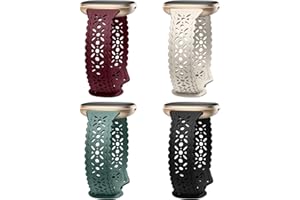 Charlam 4 Pack Bracelets Compatible avec Bracelet Fitbit Versa 3/ Versa 4/ Bracelet Fitbit Sense/Sense 2, Silicone Souple Mince Dentelle Respirant Bracelet pour femmes et filles