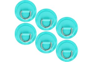 Omoojee Stainless Steel D-Ring Patch Kit, PVC Paddle Board D-Rings for Kayak, Inflatable Boat, Caneo, SUP, No Glue Included, Water-Proof
