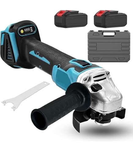 QIUMIN Akku-Winkelschleifer 125mm Mit 2x 4.0Ah Akkus - 10000 U/min Bürstenloser Motor