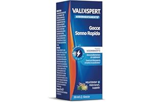 Valdispert Gocce Sonno Rapido, Integratore Alimentare per Dormire con Melatonina, Valeriana e Luppolo, Senza Glutine e Senza Lattosio, 30 ml