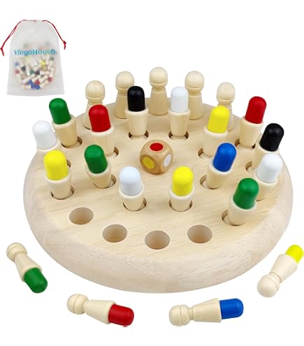 Jeu De Mémoire En Bois, Memory Chess Bois Enfants, Jeu D'Échecs À Mémoire De Carotte, Jouets